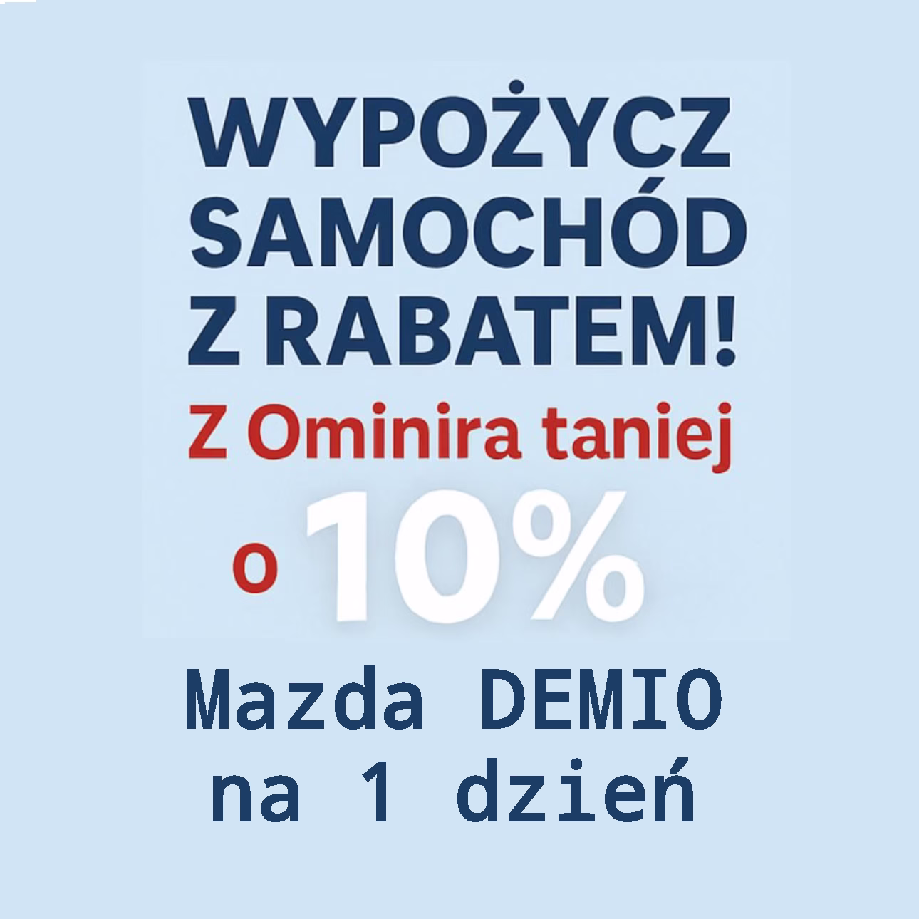 Mazda DEMIO - wynajem na 1 dzień